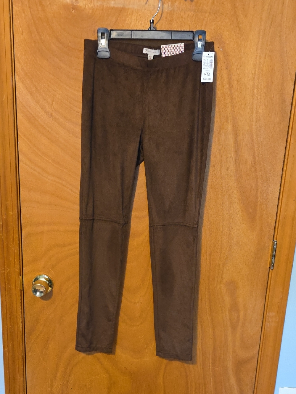 Dress Barn Brown Faux-Suede Leggings